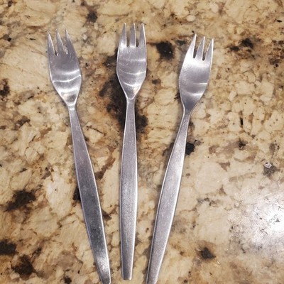 MCM 3 GENSE SWEDEN FOCUS 18-8 STAINLESS FLATWARE 6'' COCKTAIL FORK