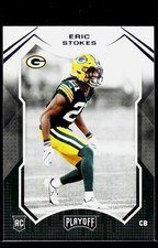 2021 Panini Playoff #253 Eric Stokes RC Rookie Green Bay Packers Football Card. rookie card picture