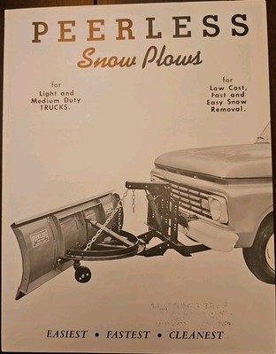 Peerless Snow Plows sales folder ca 1960s