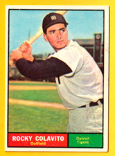 1961  TOPPS   ROCKY COLAVITO #330  EX+/EXMT  TIGERS