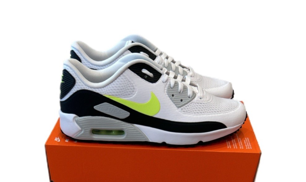 Nike Air Max 90 Golf White Hot Lime Green NBY HV9305-103 sz 11 Men's