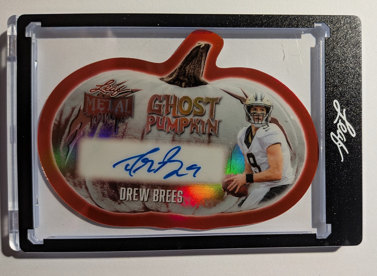 DREW BREES Auto 2026 Leaf Halloween Saints HOF PUMPKIN AUTOGRAPH RARE # 2/2