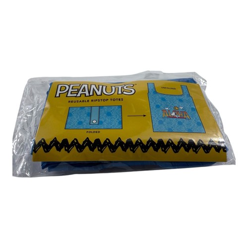 Peanuts Snoopy Reusable Ripstop Totes "Aloha Surf HI Ripstop" Hibiscus Print - Picture 2 of 5