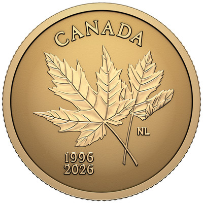 Goldmünze Canada's Arboreal Emblem 2026 - Kanada - im Etui 0,5 gr Reverse Proof