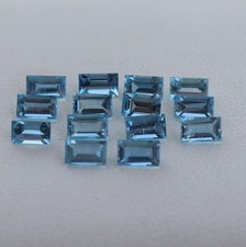 5x3 MM Natural Blue Aquamarine Faceted Cushion Gemstone for Jewelry Making