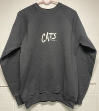 Vintage 1981 CATS Broadway Musical Black Crew Neck Sweatshirt Women's Size XL