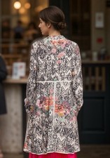 NEW Johnny Was M REVERSIBLE Hi-Low KIMONO Duster Jacket Coat Boho Lightweight