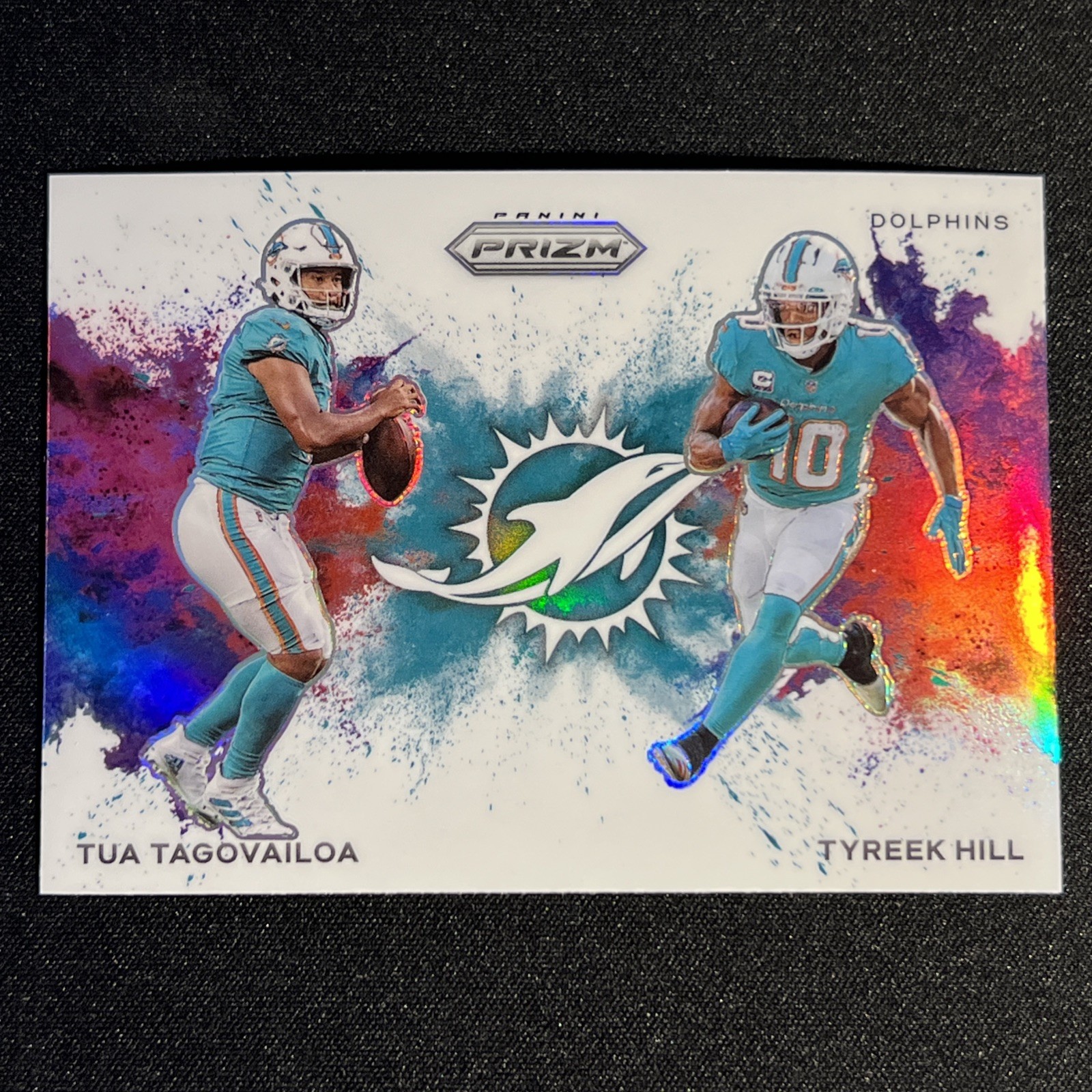 2023 Panini Prizm - Color Blast Duo Tyreek Hill, Tua Tagovailoa #CBD-1