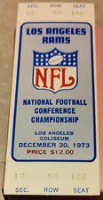 Vintage Dec 30 1973 NFL NFC Championship Ticket Stub RAMS V COWBOYS Football VG