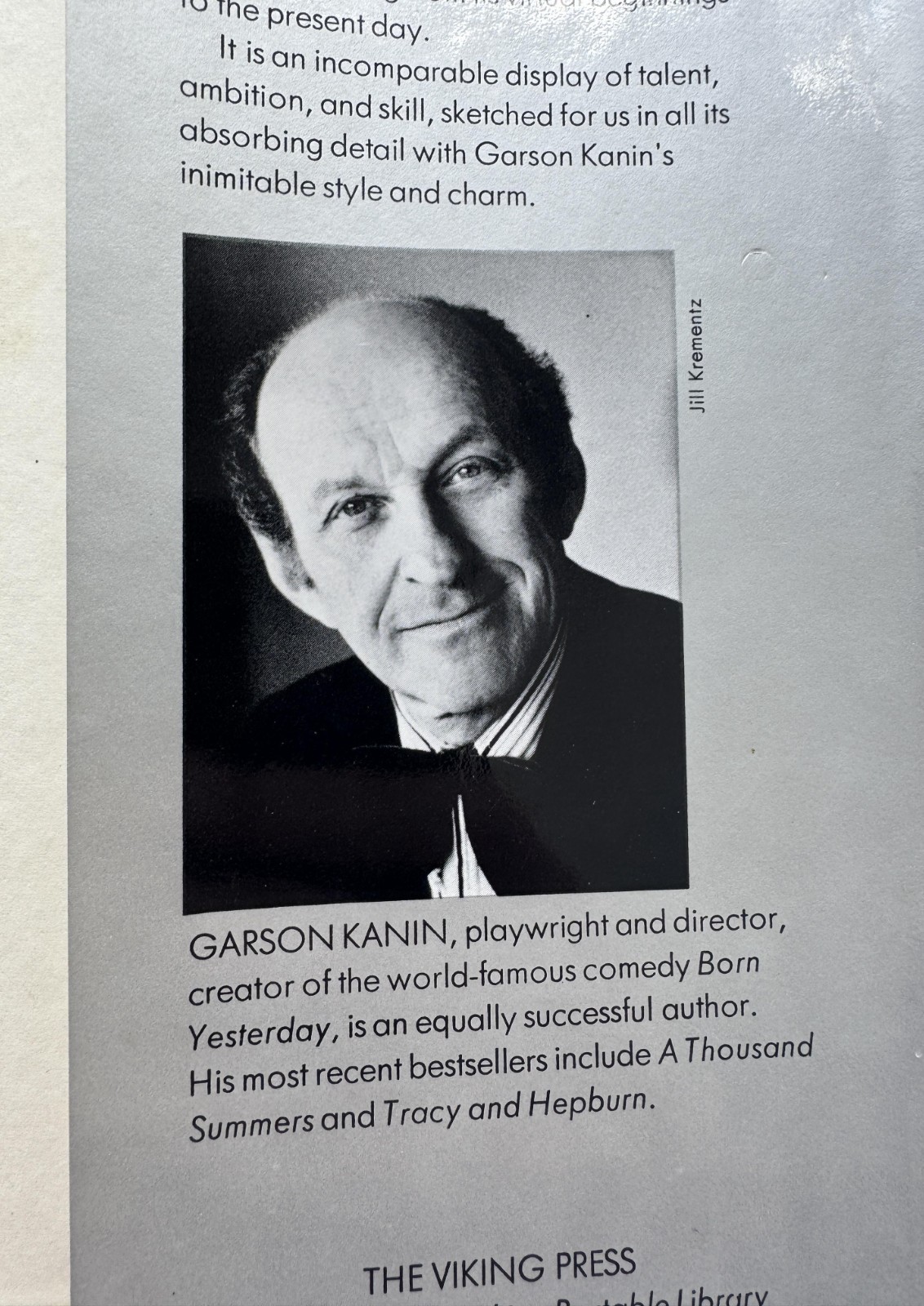 Hollywood by Garson Kanin (1974, Hardcover) image 3