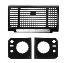 Heritage Style Front Grille Kit For Land Rover Defender Headlamp Surround ABS