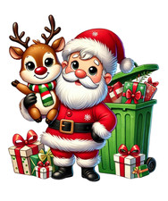 Wall sticker Santa Claus wall sticker 18 x 18 cm large