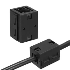 19mm Clip-on Ferrite Ring Core for Cable, Black Enhanced 1pcs