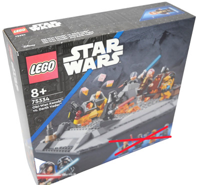 Lego 75334 - Star Wars: Obi-Wan Kenobi vs. Darth Vader / Ohne Minifiguren / Neu