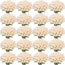 150 Pcs Realistic Beige Silk Roses for Weddings, Home Decor  Valentine's Day