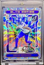 JUSTIN JEFFERSON RARE HYPER REFRACTOR SP INVESTMENT CARD PANINI VIKINGS MINT