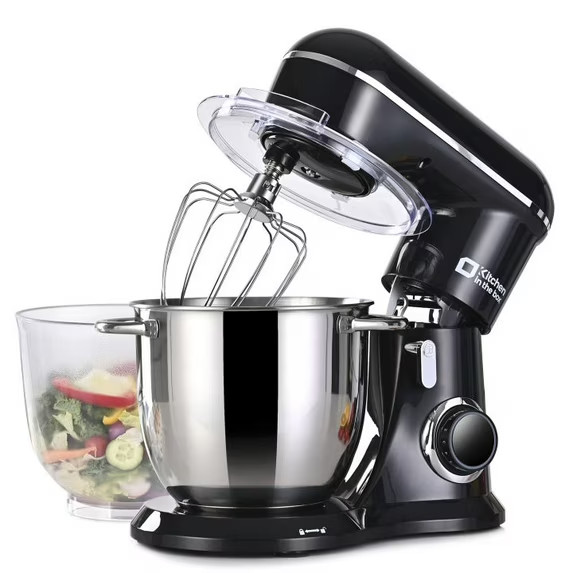 kitchen in the box Stand Mixer 4.5QT+5QT Two bowls 10Speeds 3-IN-1 multifunction