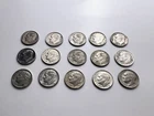 Lot of 15 Roosevelt Dimes - 90% Silver Content - 1947 to 1964