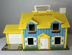 Fisher Price Vintage Little People Play Family Yellow House 1969, 52 Pieces