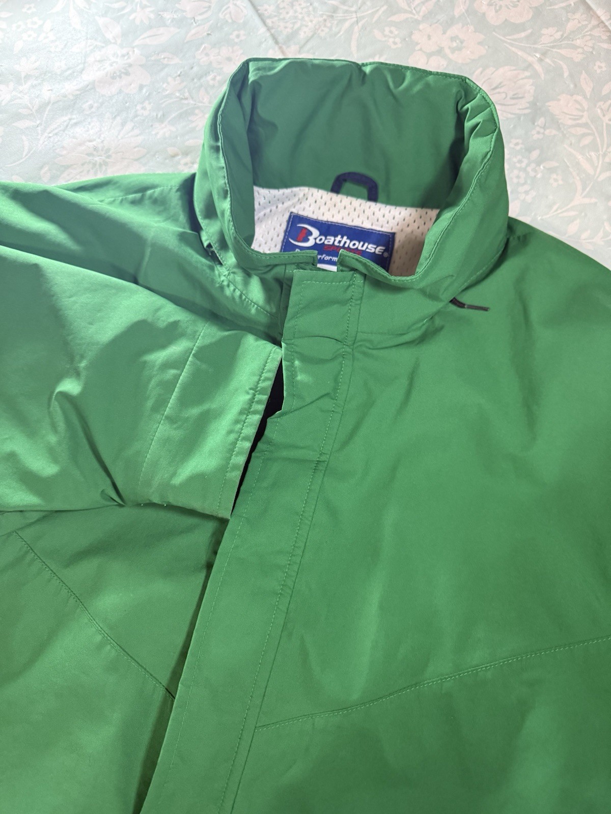Vintage Boathouse Apparel Mens L Gore Tex Wind Breaker Full Zip Jacket Green
