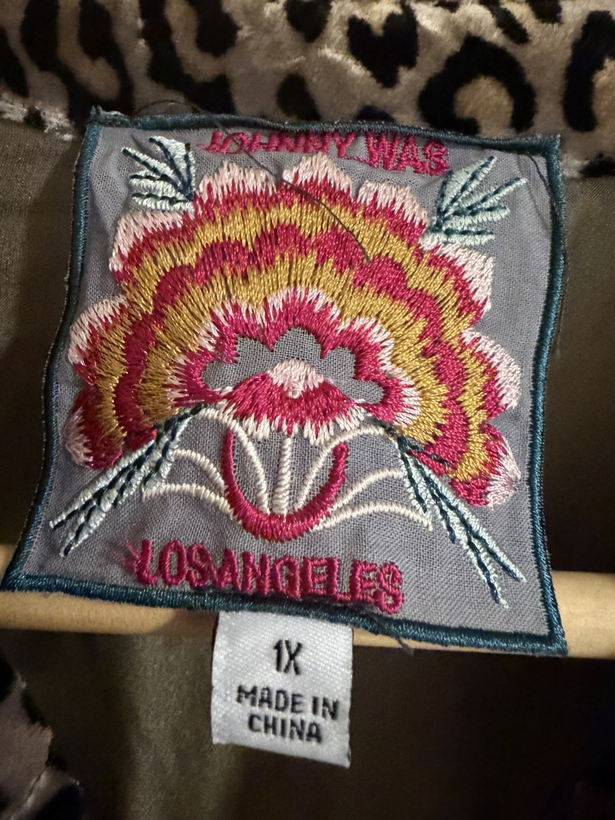 Johnny Was Leopard Print Button-Up Collared Blous… - image 6