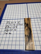 Black and White Ebony  Wood turning  blank  2 5/8"x 1  "x   12  " EBW129
