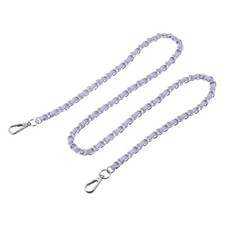 Purse Chain Strap 47" Purse Strap Shoulder Bag Replacement Strap Purple Silver