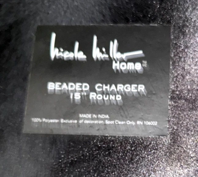 CARGADOR DE CUENTAS NICOLE MILLER MANTEL INDIVIDUAL HALLOWEEN CASA EMBRUJADA LUNA 15 PULGADAS REDONDA Foto 3 de 4