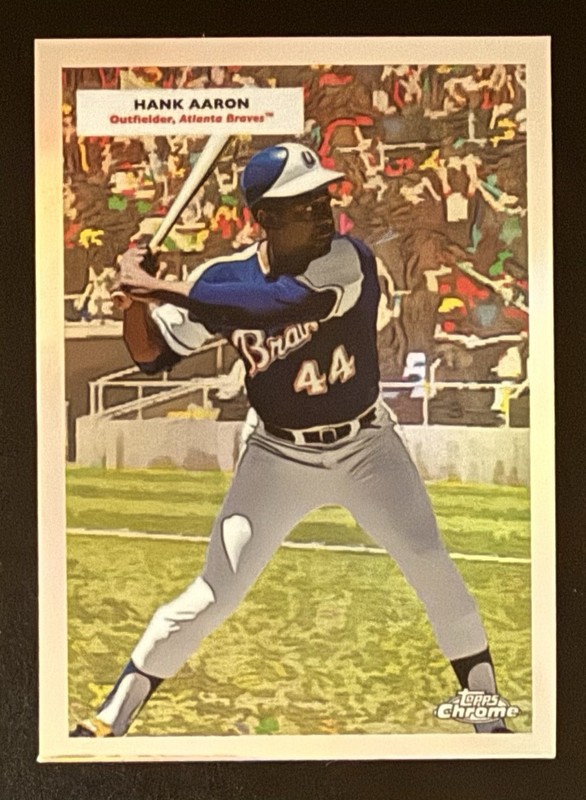 2025 Topps Chrome Platinum #55DH-11 Ronald Acuña Jr. / Hank Aaron (L1)