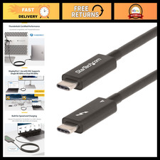 6ft Active Thunderbolt 4 Cable - 40Gbps, 100W PD, 4K/8K Video, USB-C Compatible