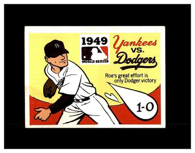 1968 RG LAUGHLIN FLEER WORLD SERIES CARD 1949 YANKEES VS DODGERS