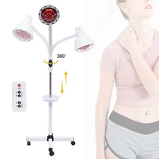 275W IR Infrared Red Heat Therapy Light Therapeutic Lamp Floor Stand Pain Relief