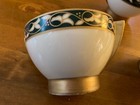 Set 3 Elizabeth Arden Footed Bowls Green & Gold Painted — photo 3