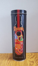 Kahlua Tin Can Canister 2002 Ltd Ed Holiday Cheer  3-1/2" X 11-1/2"