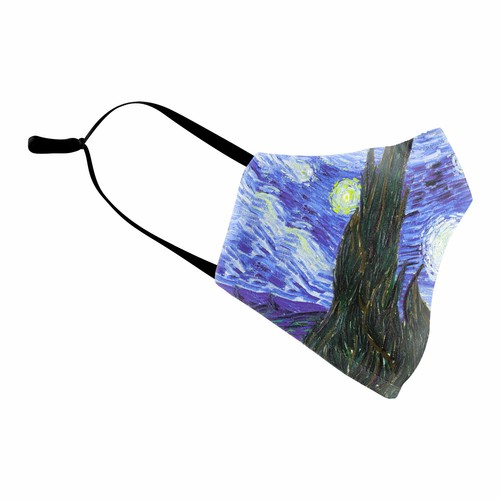 Adult Adjustable Reusable Oil Painting Theme Mouth Masks 3D Protective Facemasks - Picture 22 of 40