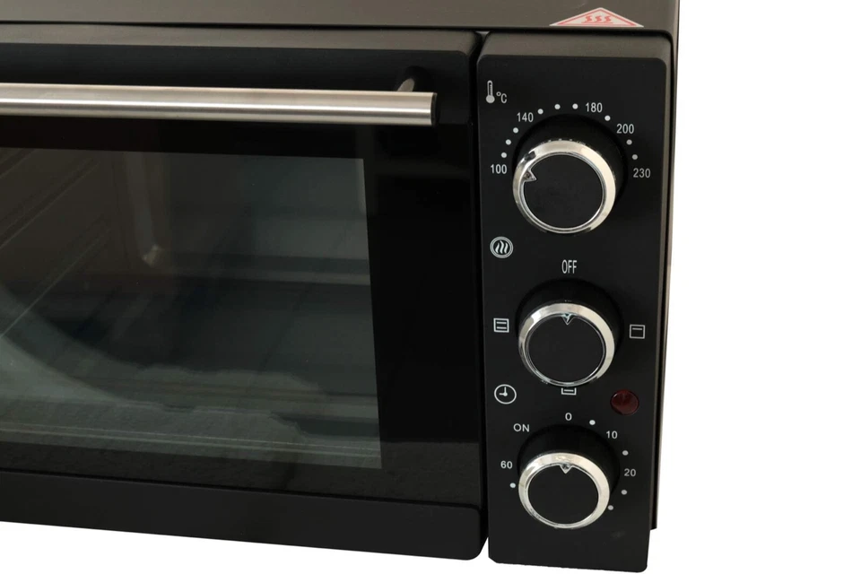 Deski Mini Backofen 15L Timer Oberhitze Unterhitze 1200W Ofen Backblech + Rost - Bild 4 von 4