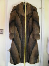 Vintage Women's Fur Coat Made Of Nutria Fur Size Xl