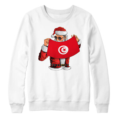 Santa Tunesien Flagge Sweatshirt Fußball Weihnachten Pullover Tag Kinder Welt Suppor...