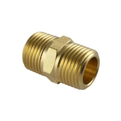 1/2'' Hex Nipple Fitting - Made of High Quality Brass, Ships From The USA.