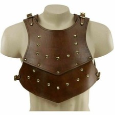 Medieval Gladiator Leather Cuirass Chest Armor Viking Costume Vest Larp Outfit