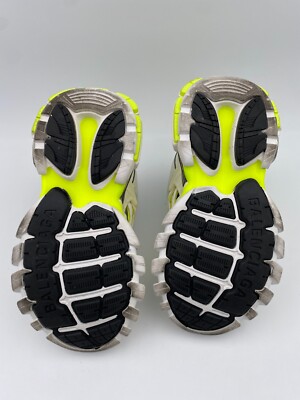 Balenciaga Woman's Track 2 Sneaker White Fluo Yellow Size 6