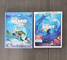 Disney's Finding Nemo (Blu-ray, DVD) and Finding Dory (Blu-ray, DVD) Lot 