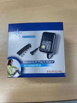 34x - AC/DC ADAPTER 230V to 12V / 1,5V 3V, 4,5V 6V 7,5V 9V 500mA Netzteil