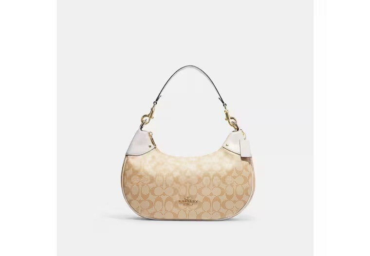 バッグ COACH Signature Canvas Hobo shoulderbag COACH Signature Canvas Leather MARA Hobo Shoulder Bag w/Crossbody