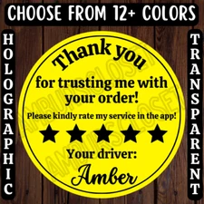 40 DOORDASH CUSTOM STICKERS 2" LABELS SEALS UberEats Grubhub Shipt Spark