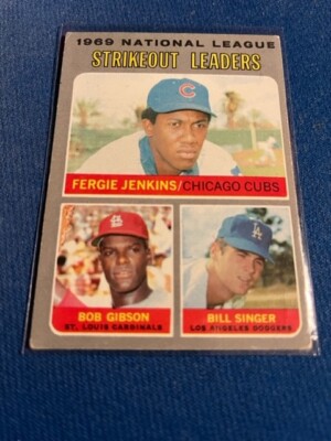 1970 Topps - League Leaders #71 Fergie Jenkins, Bob Gibson, Bill Singer
