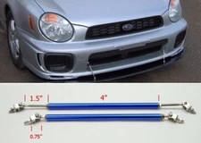 Blue 4" Adjustable Rod Support  for Mercedes Benz Bumper Lip Diffuser Spoiler
