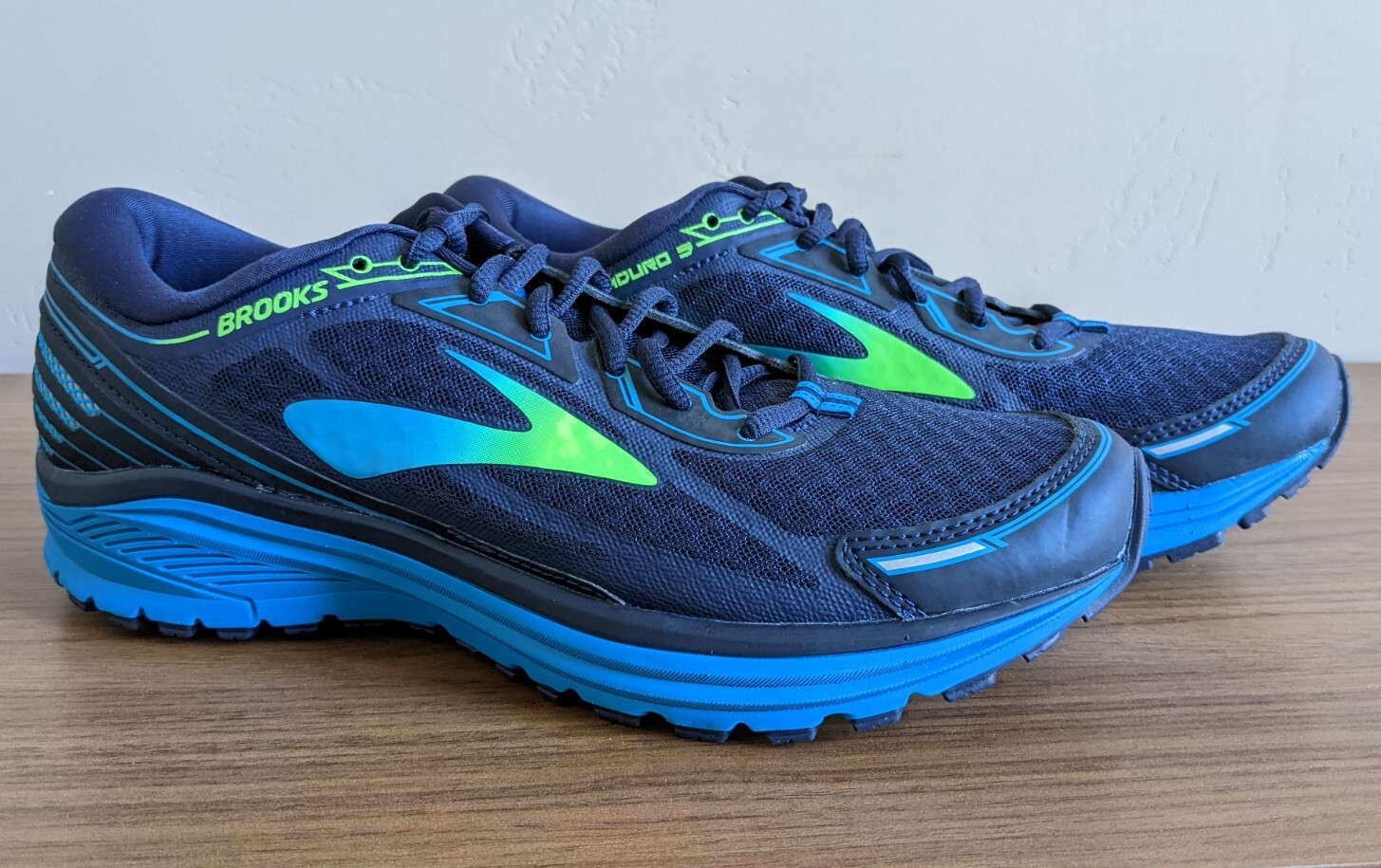 Mens Brooks Aduro 5 Running Shoes Blue/Green Cushion Neutral Size 9 | eBay