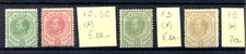 CURACAO #1C, 3C, 1D, 2 B, --CV € 105 (*) NO GUM AS ISSUED VF 