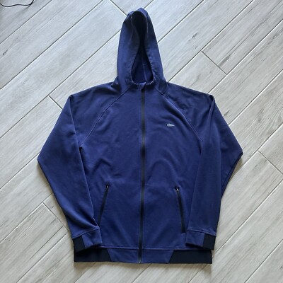 GoRuck Field Hoodie Mens Large L Navy Blue Full Zip Rucking Performance Blend